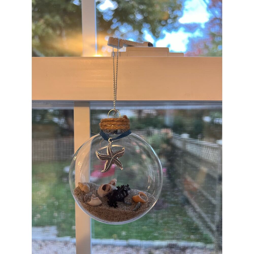 Coastal Glass Ornaments – Handcrafted with Treasures from Narragansett Beach!